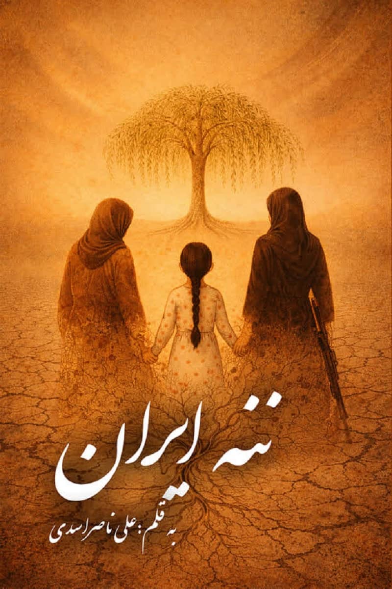 جلد رمان ننه ایران اثر علی ناصراسدی